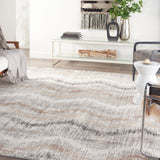 nourison elation etn04 grey ivory rug