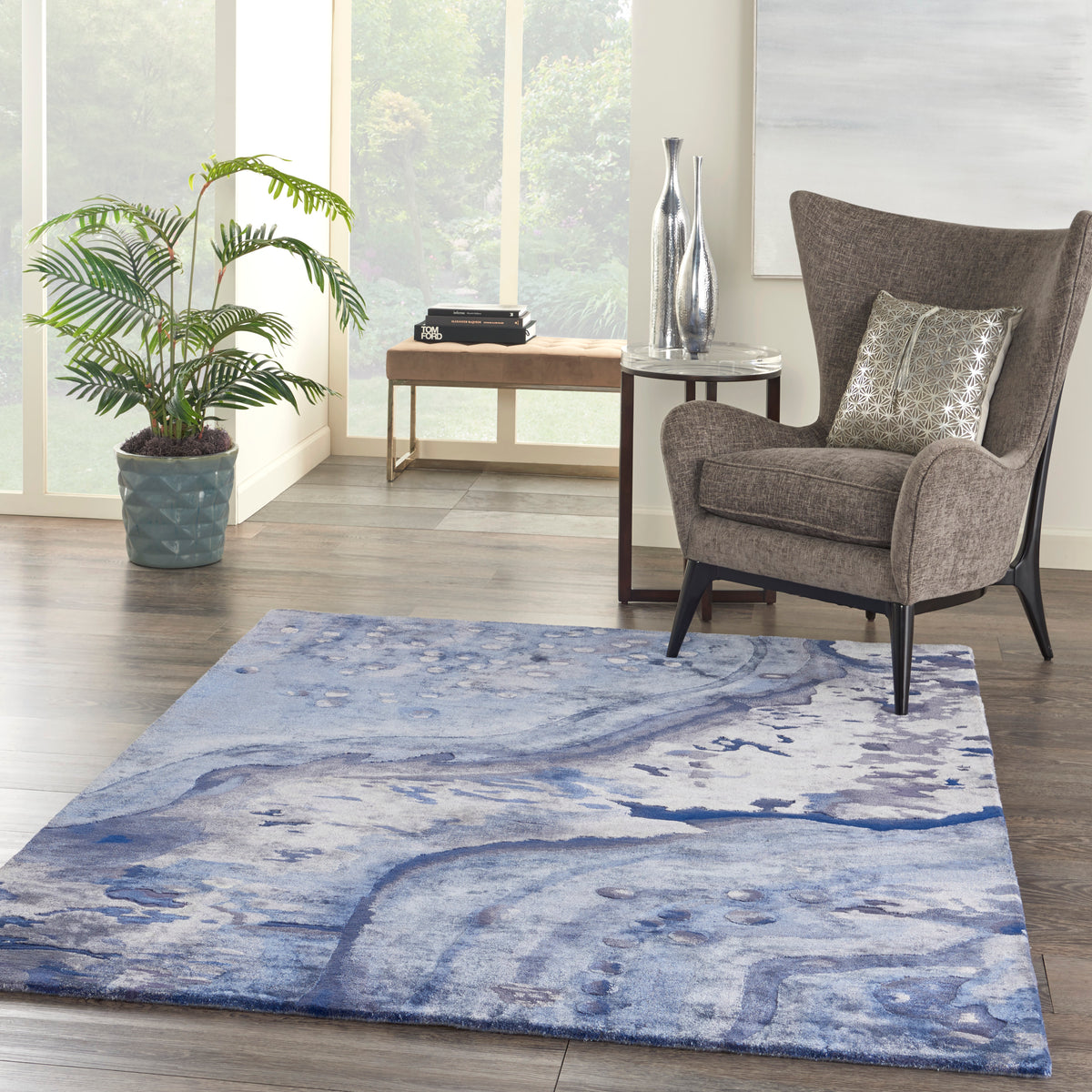 nourison prismatic prs05 blue rug