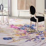 nourison prismatic prs20 grey lilac multi rug