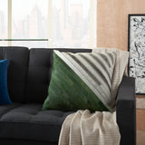 nourison natural leather hide s2203 green pillow