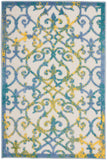 nourison aloha alh21 ivory blue rug