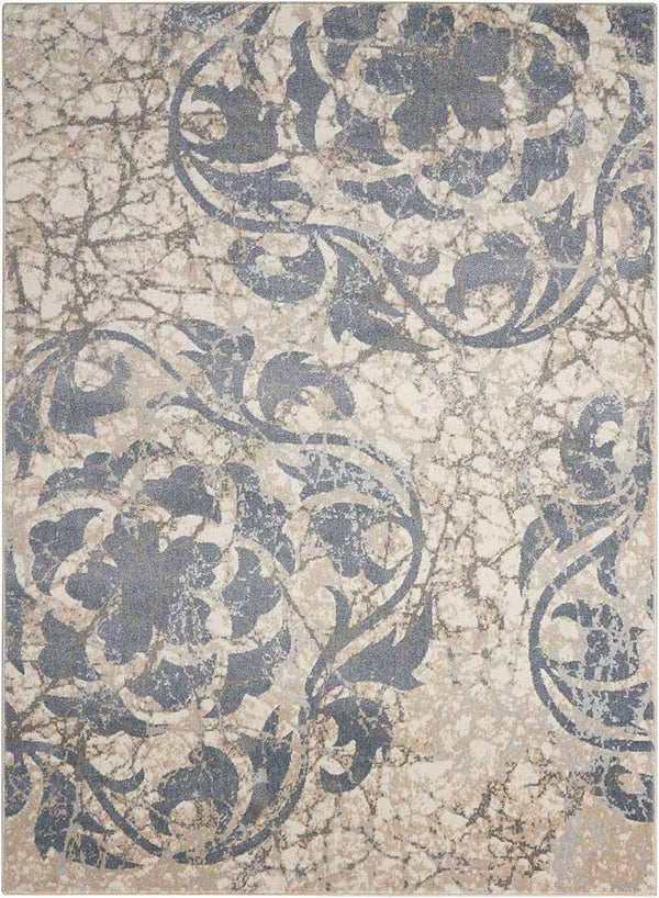 Nourison Sale Maxell MAE10 Ivory Blue Rug