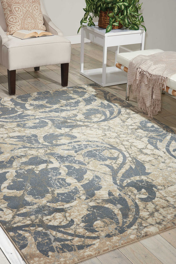 Nourison Sale Maxell MAE10 Ivory Blue Rug