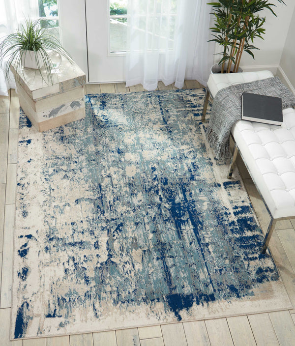 Nourison Sale Maxell MAE16 Ivory/Blue Rug