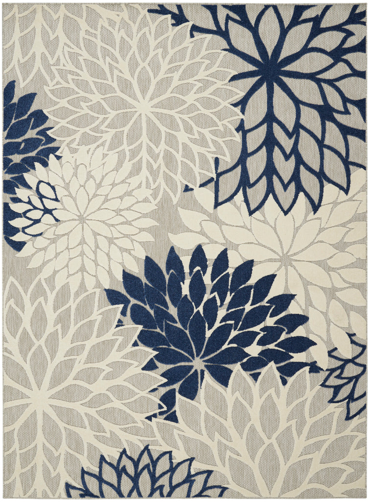 nourison aloha alh05 ivory navy rug