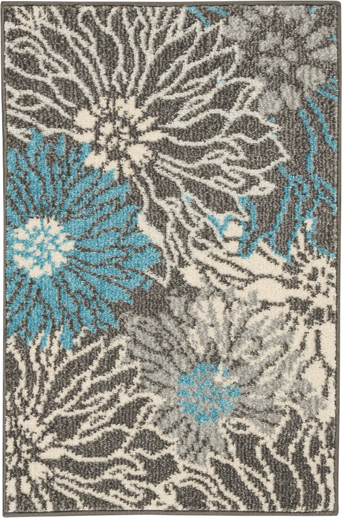 nourison passion psn17 charcoal blue rug