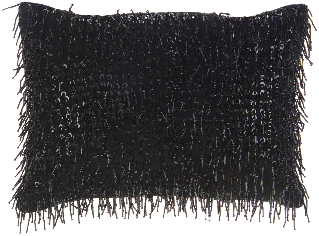 nourison luminescence z0727 black pillow