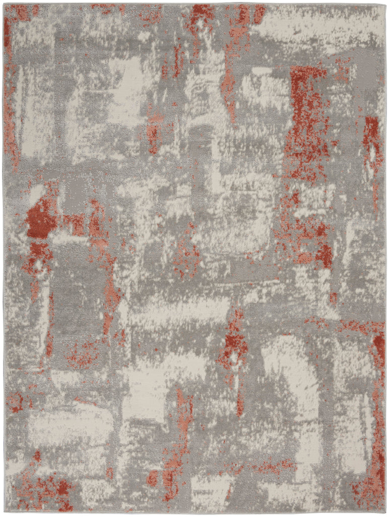 nourison elation etn06 grey brick rug