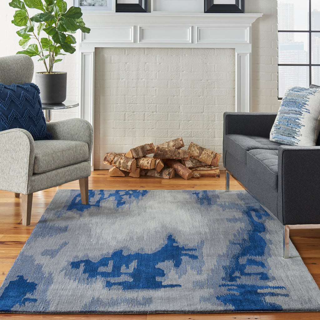 nourison symmetry smm10 grey blue rug