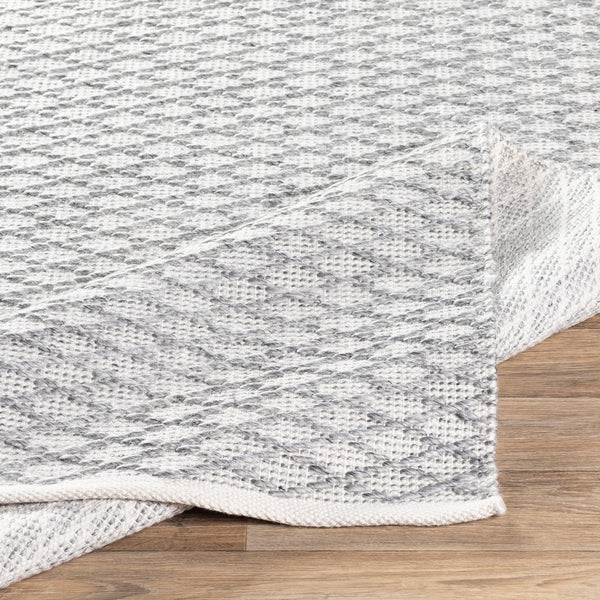 Surya Modena Medium Gray Rug | White Rugs | Rugs Done Right 