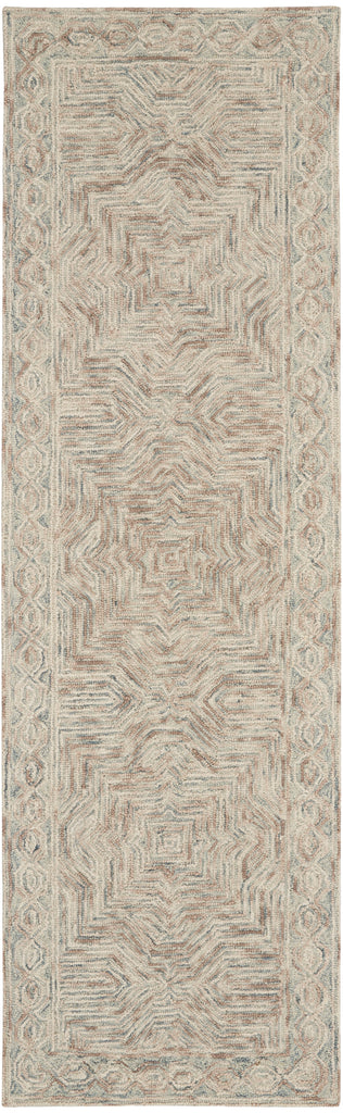 nourison interlock itl03 blue ivory rug