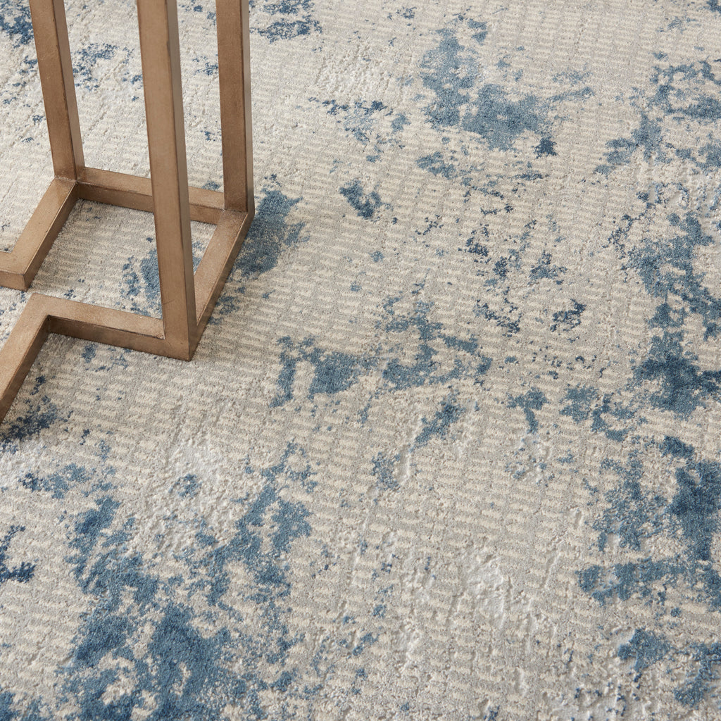 nourison rustic textures rus16 grey blue rug