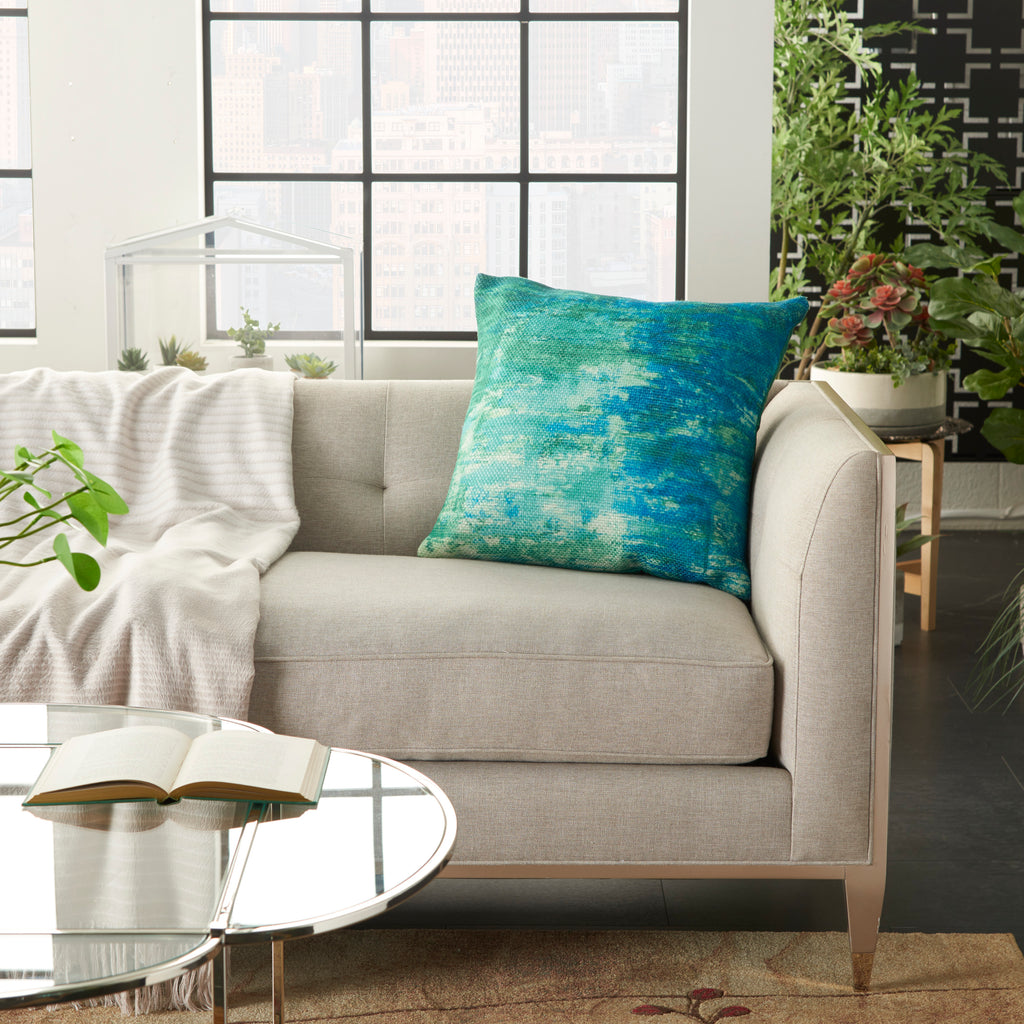 nourison outdoor as130 blue pillow