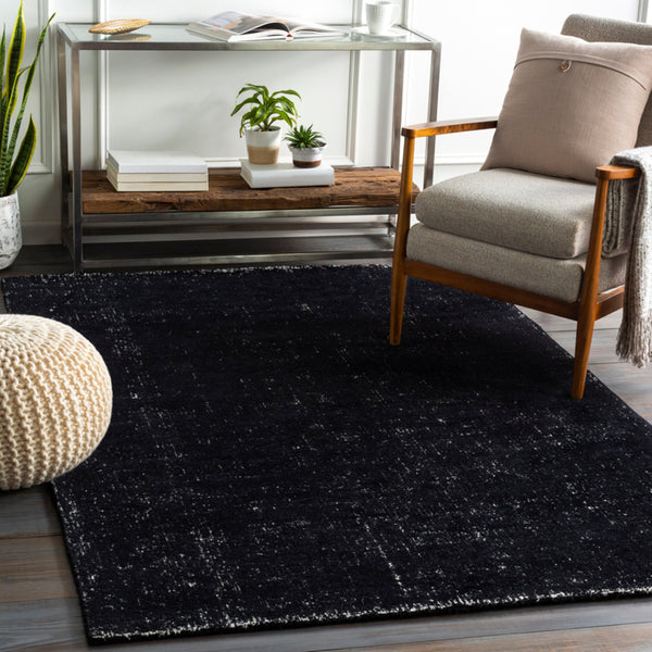 Rectangular Surya Rug Co. Messina Black Rug | Indoor Rugs | Rugs Done Right