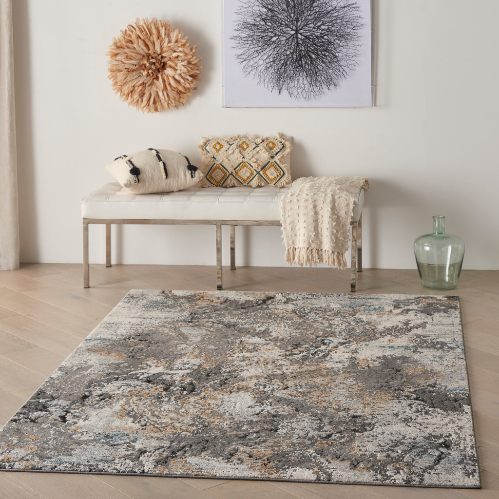 nourison tangra tnr01 grey multi rug