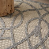 nourison cozumel czm04 cream grey rug