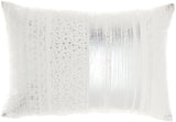 nourison luminescence l0293 silver pillow