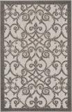 nourison aloha alh21 grey charcoal rug