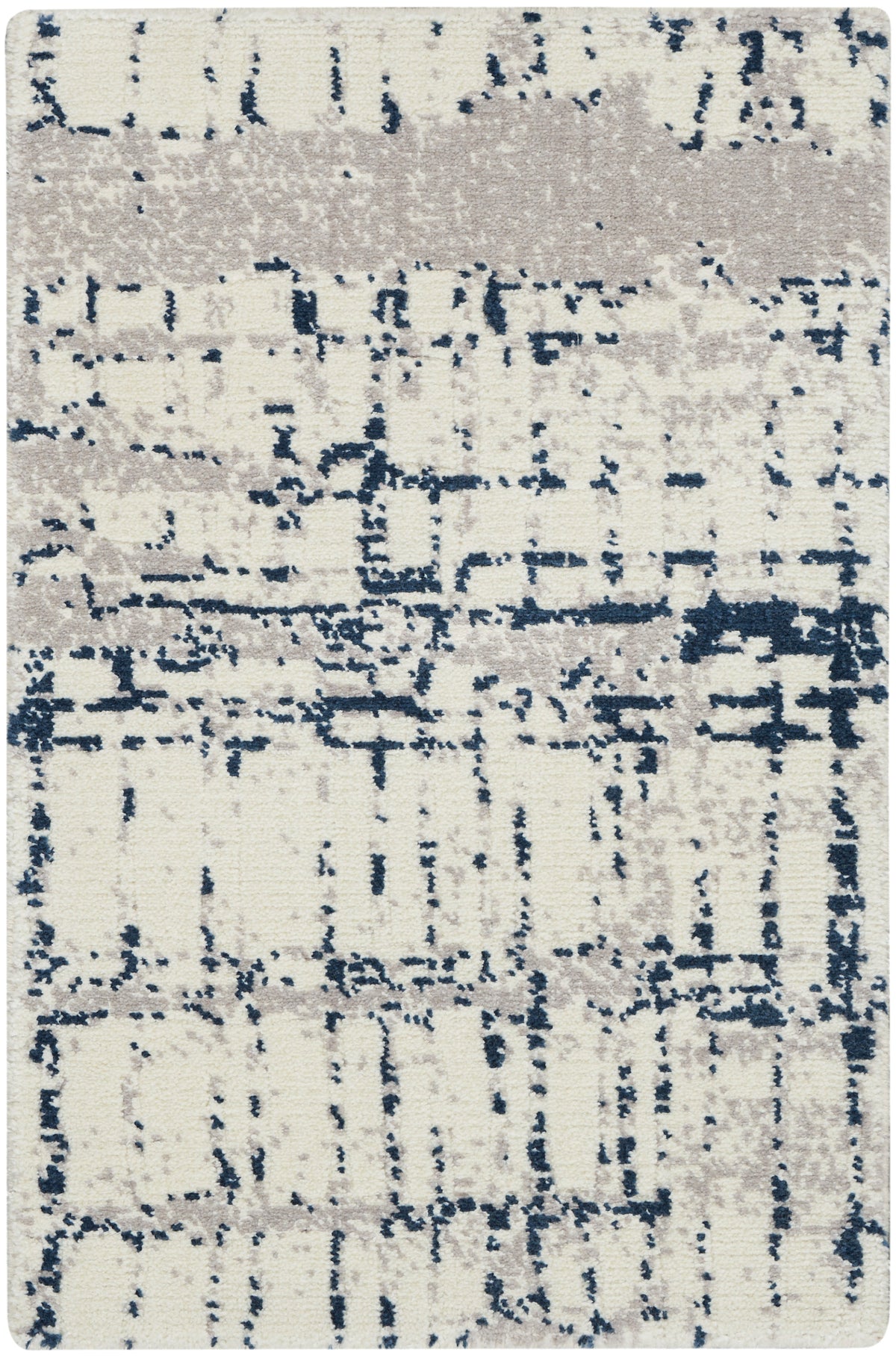 nourison twilight twi10 ivory navy rug