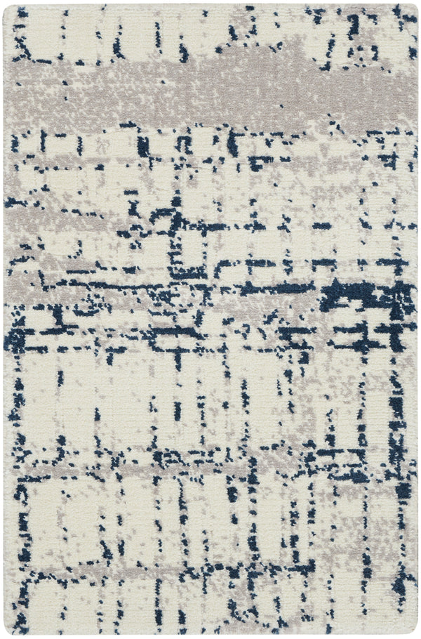 nourison twilight twi10 ivory navy rug