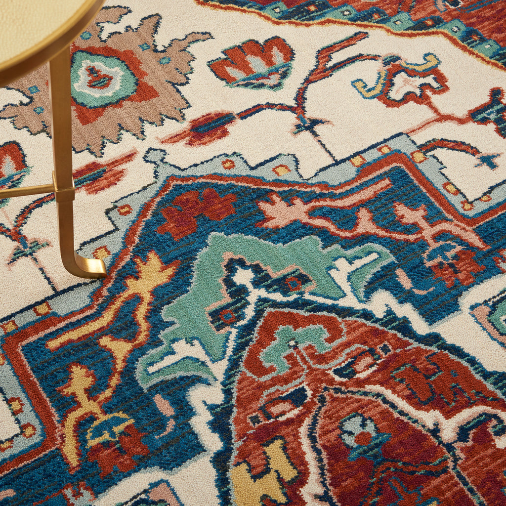 nourison parisa psa01 brick ivory rug