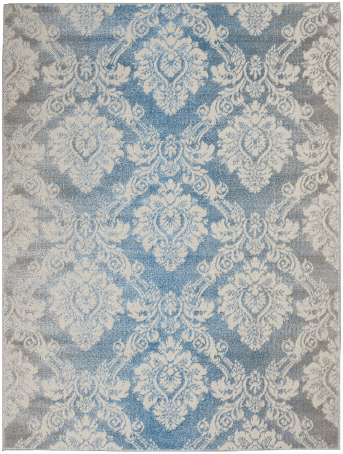 nourison elation etn03 ivory blue rug