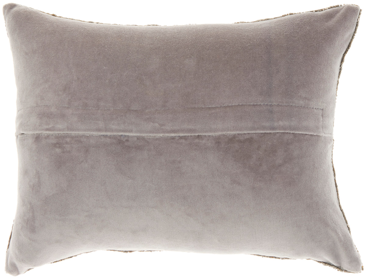 nourison luminescence z5000 pewter pillow