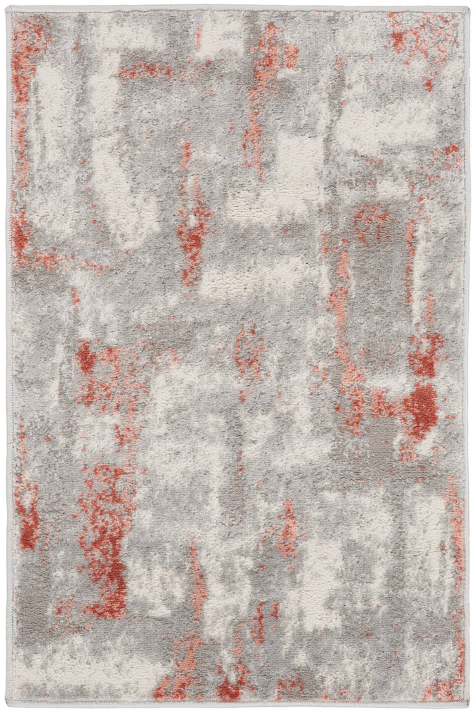 nourison elation etn06 grey brick rug