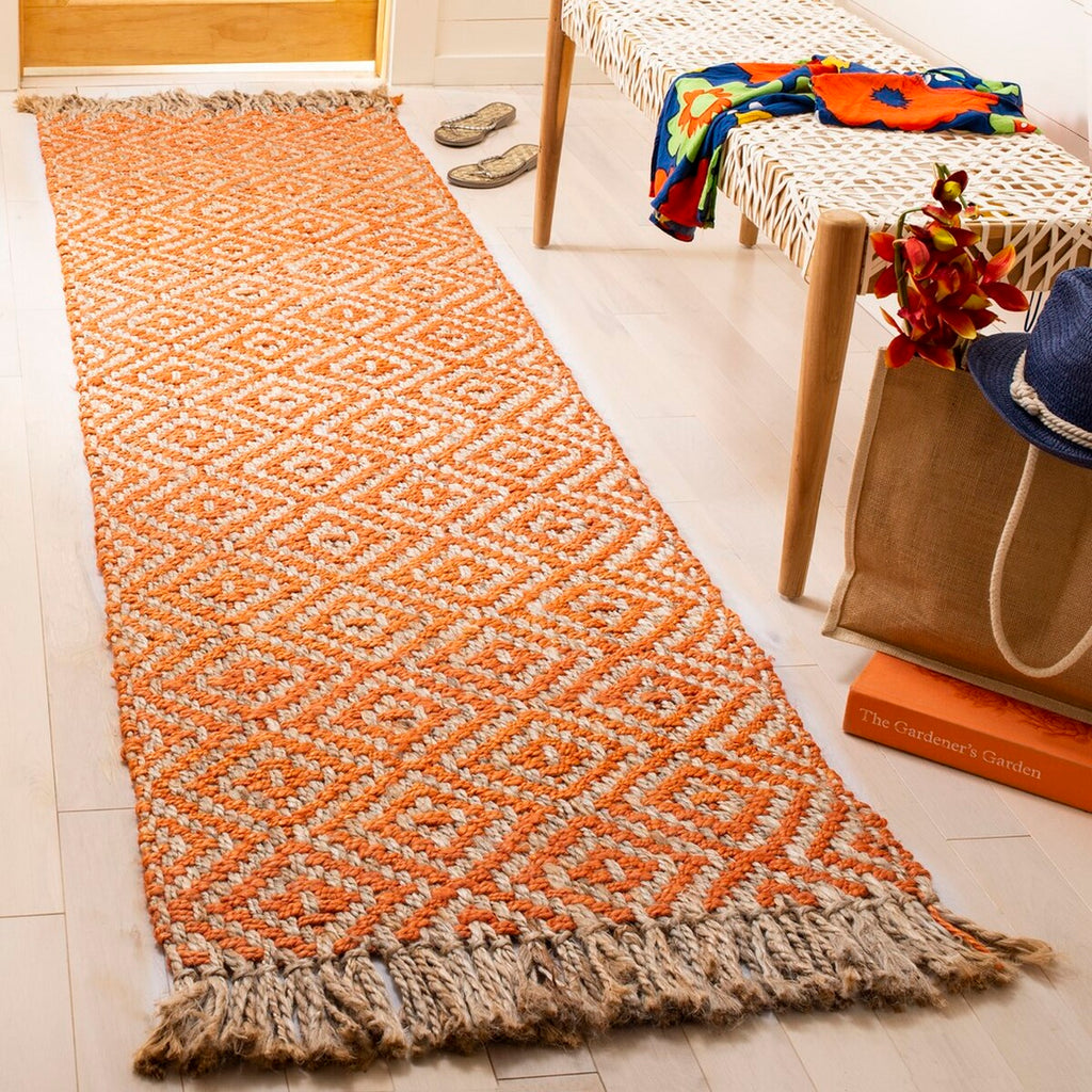 safavieh clearance natural fiber nf266b orange rug