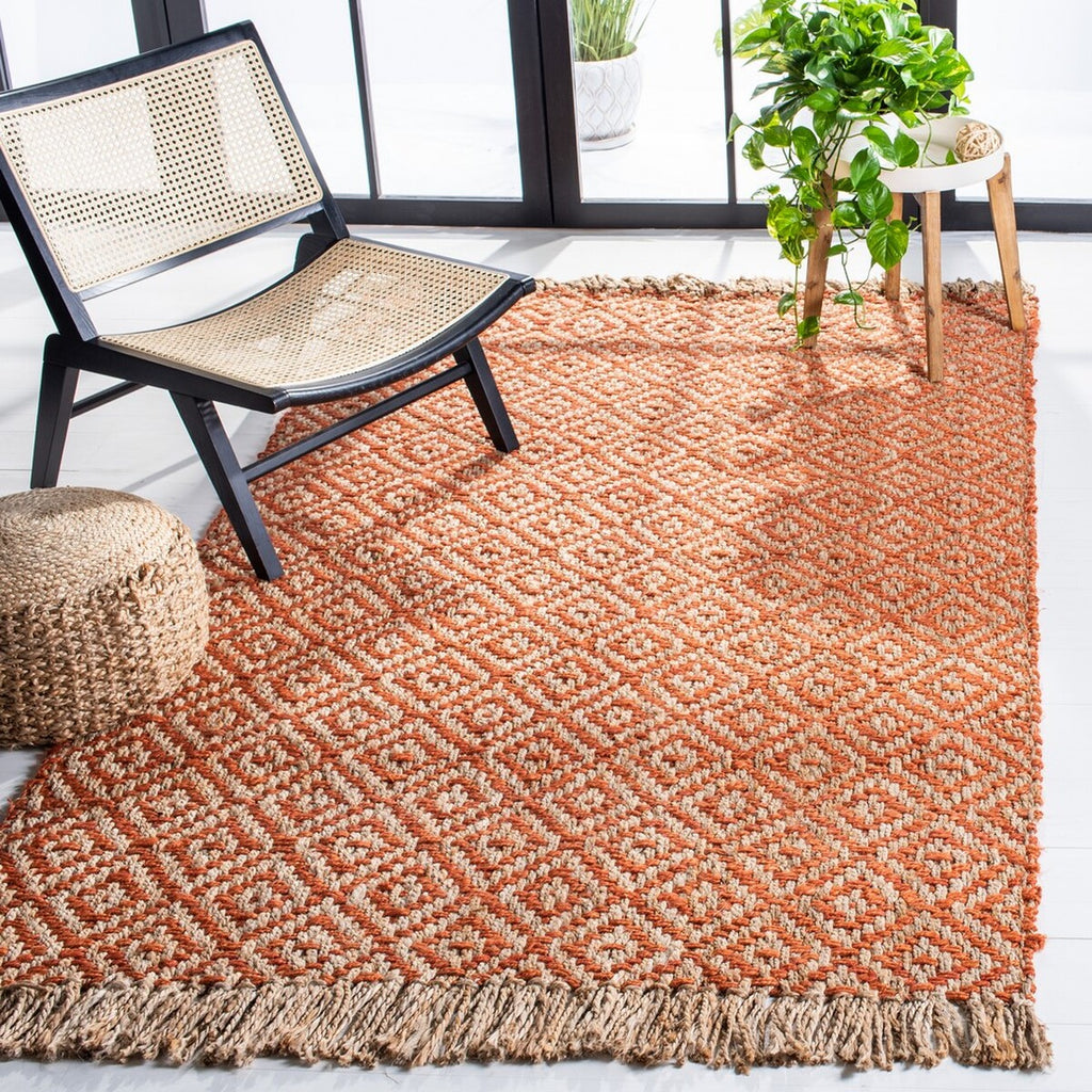 safavieh clearance natural fiber nf266b orange rug