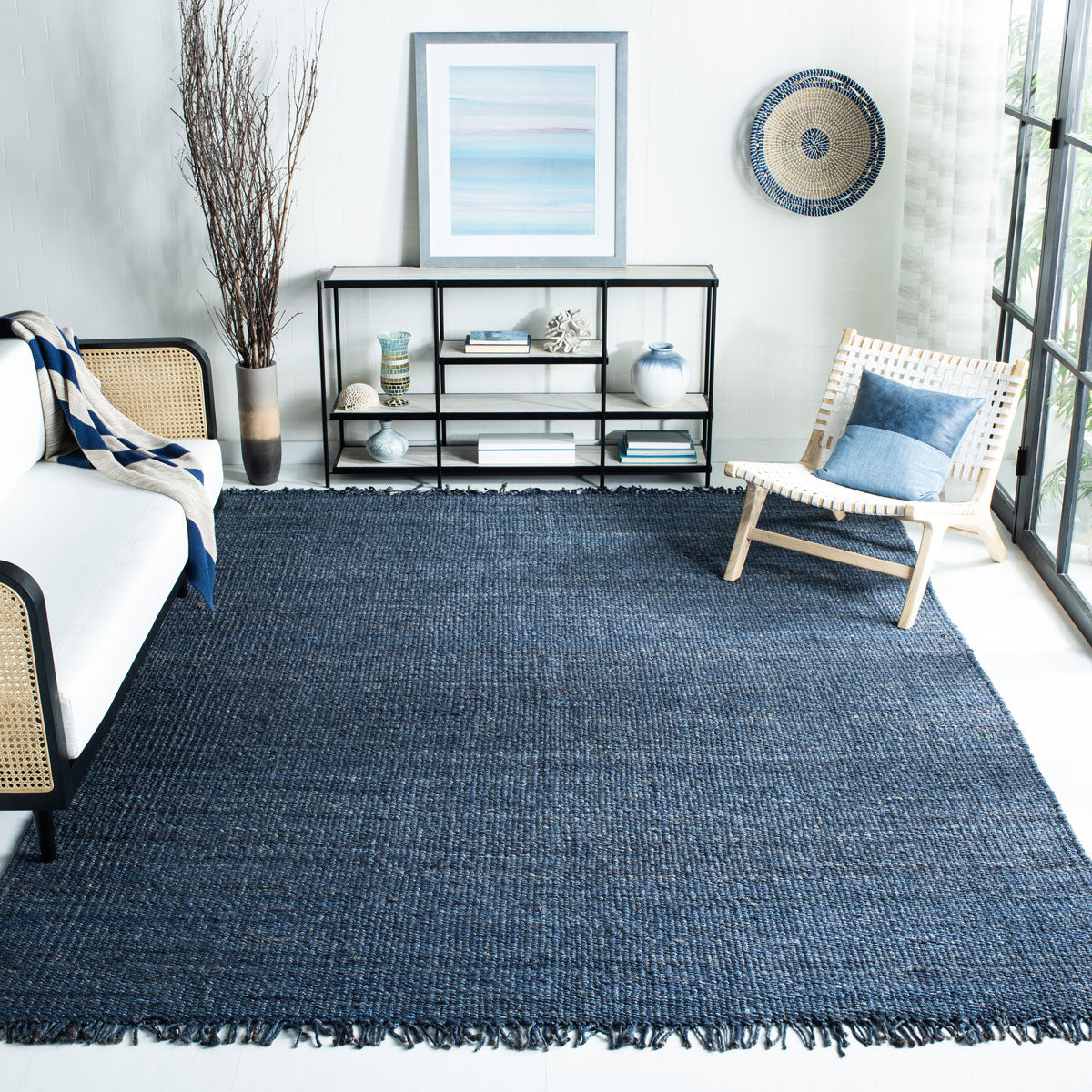 safavieh clearance natural fiber nf368n navy rug