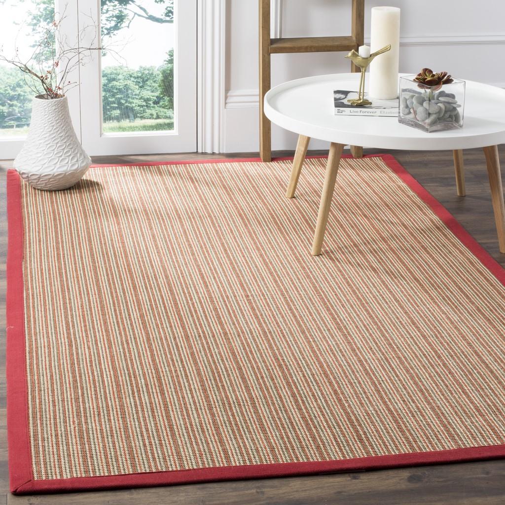 safavieh clearance natural fibers nf442b red rug