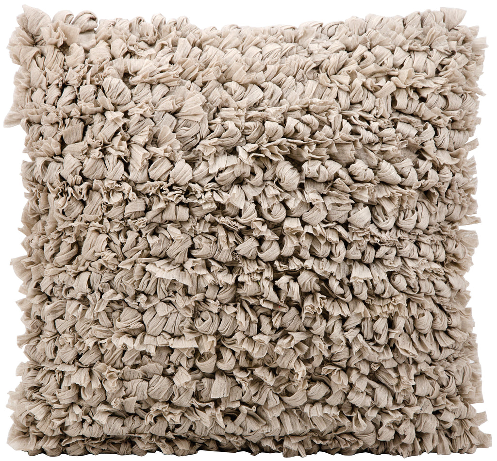 nourison shag dl658 grey pillow