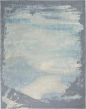 nourison prismatic prs19 seafoam silver rug