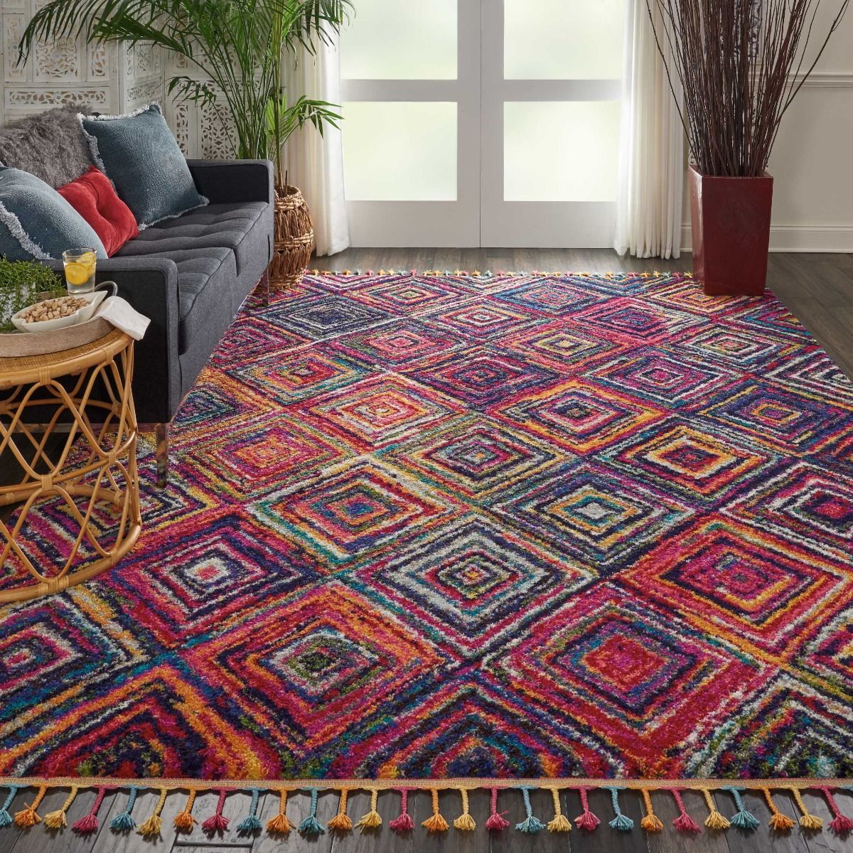 Nourison Clearance Nomad NMD01 Red/Multicolor Rug
