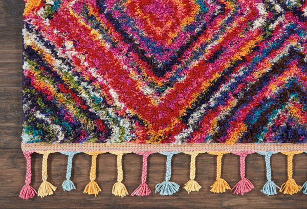 Nourison Clearance Nomad NMD01 Red/Multicolor Rug