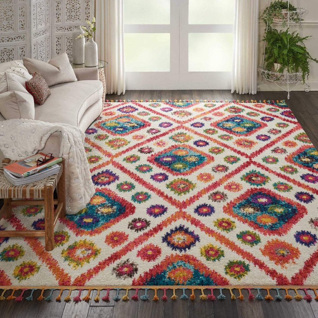 Nourison Clearance Nomad NMD03 Ivory/Pink Rug