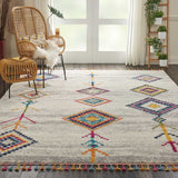Nourison Clearance Nomad NMD04 Cream/Grey Rug