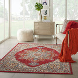 nourison majestic mst05 red rug