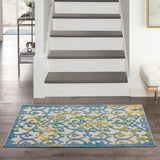 nourison aloha alh21 ivory blue rug