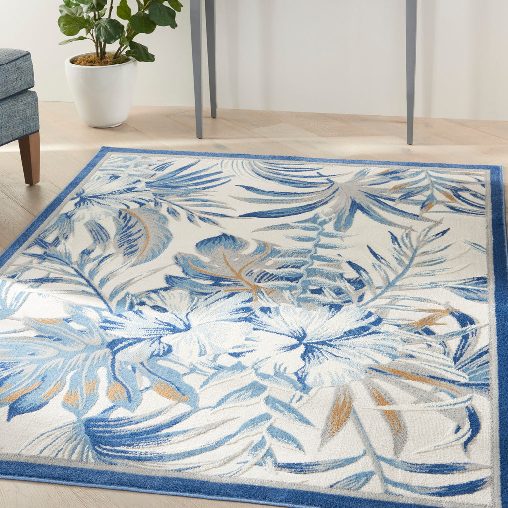 nourison seaside sds02 ivory blue rug