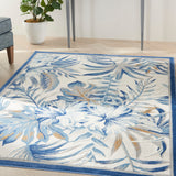 nourison seaside sds02 ivory blue rug