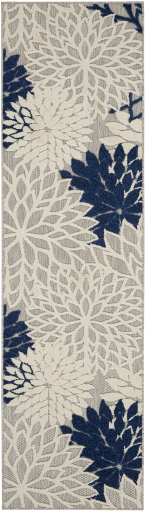 nourison aloha alh05 ivory navy rug