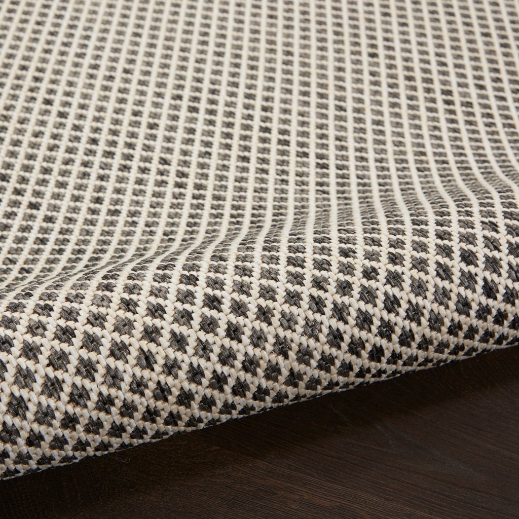 nourison courtyard cou01 ivory charcoal rug