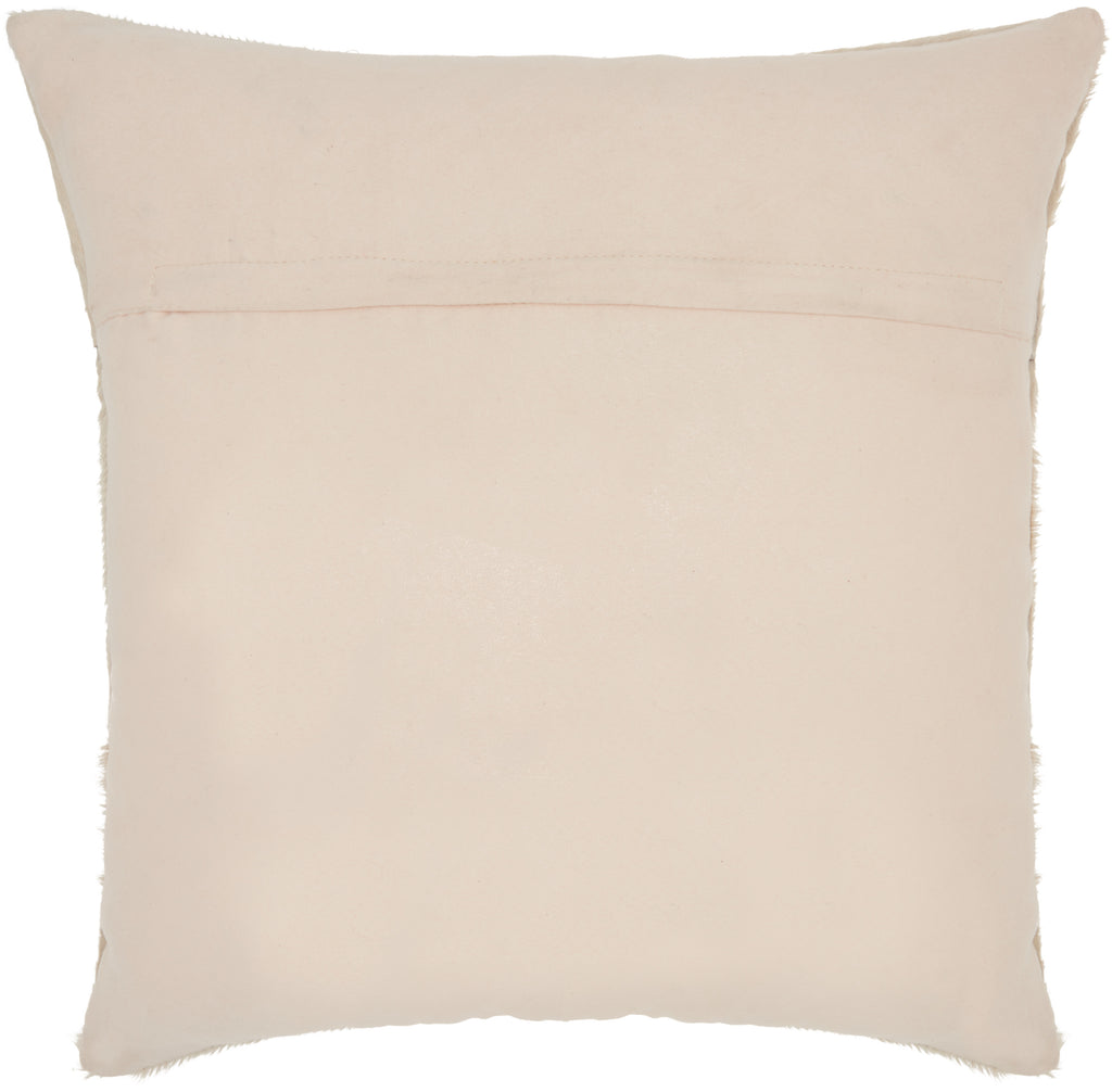 nourison natural leather hide s2432 rose pillow