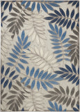 nourison aloha alh18 grey blue rug