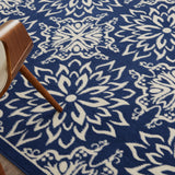 nourison jubilant jub06 navy ivory rug
