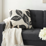 nourison life styles sh031 charcoal pillow