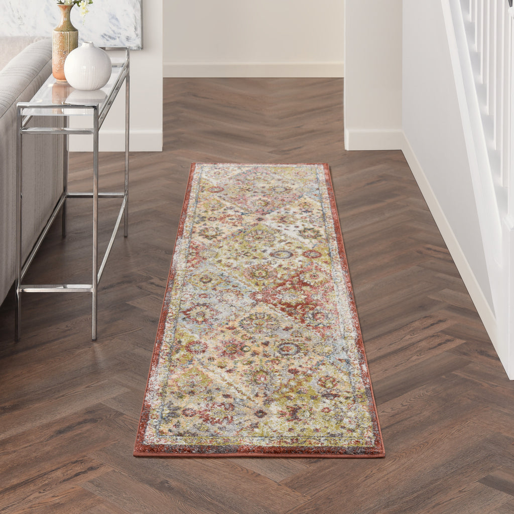 nourison soraya sor01 terracotta multicolor rug