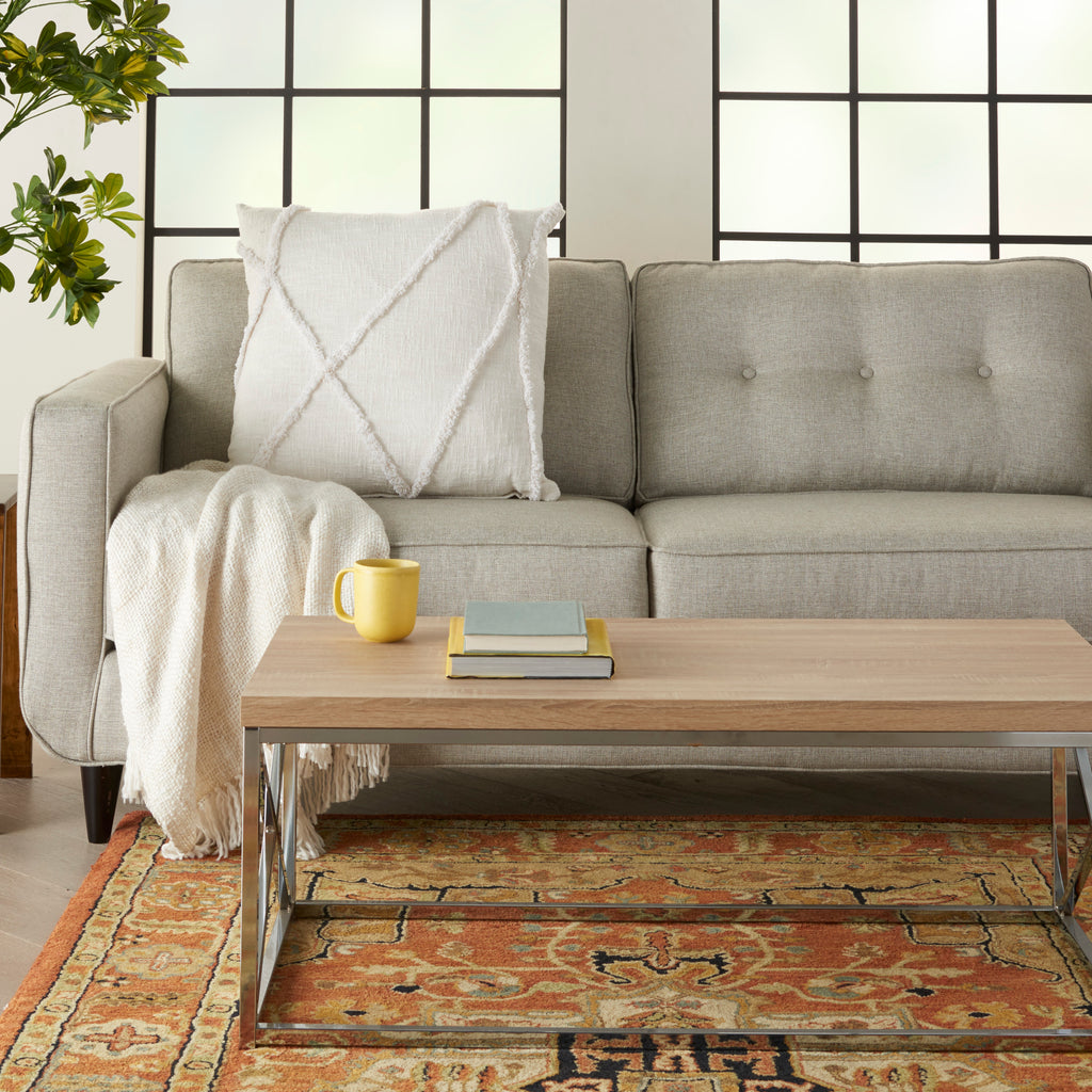 nourison life styles sh018 white pillow